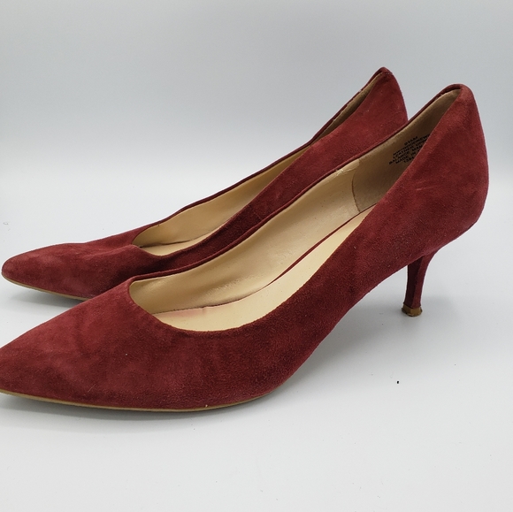 Nine west Ezra pointy toe leather red pumps heels - Picture 12 of 15